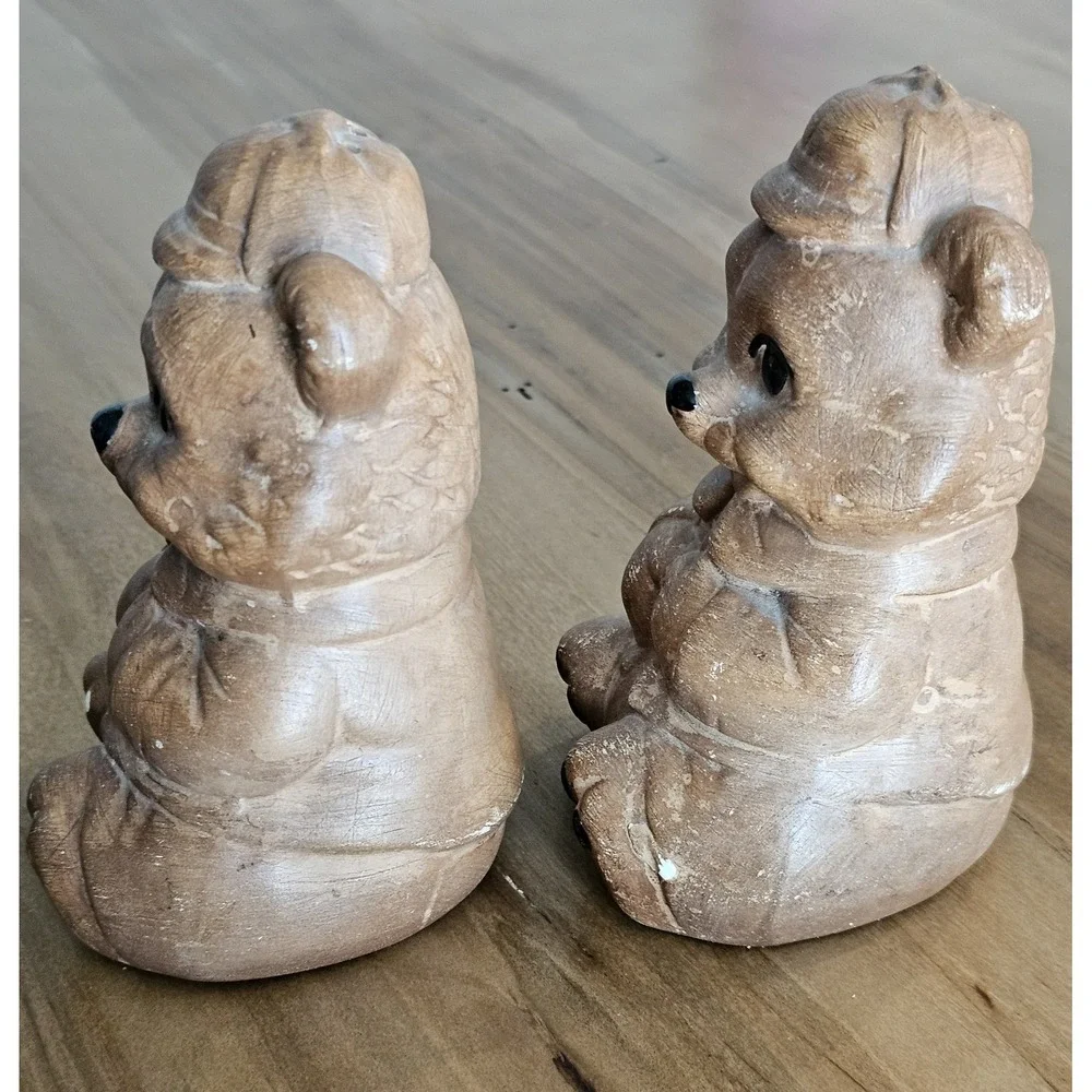 Vintage MCM Hirsch Mfg Co Teddy Bear Salt And Pepper Shakers‎ Made In USA